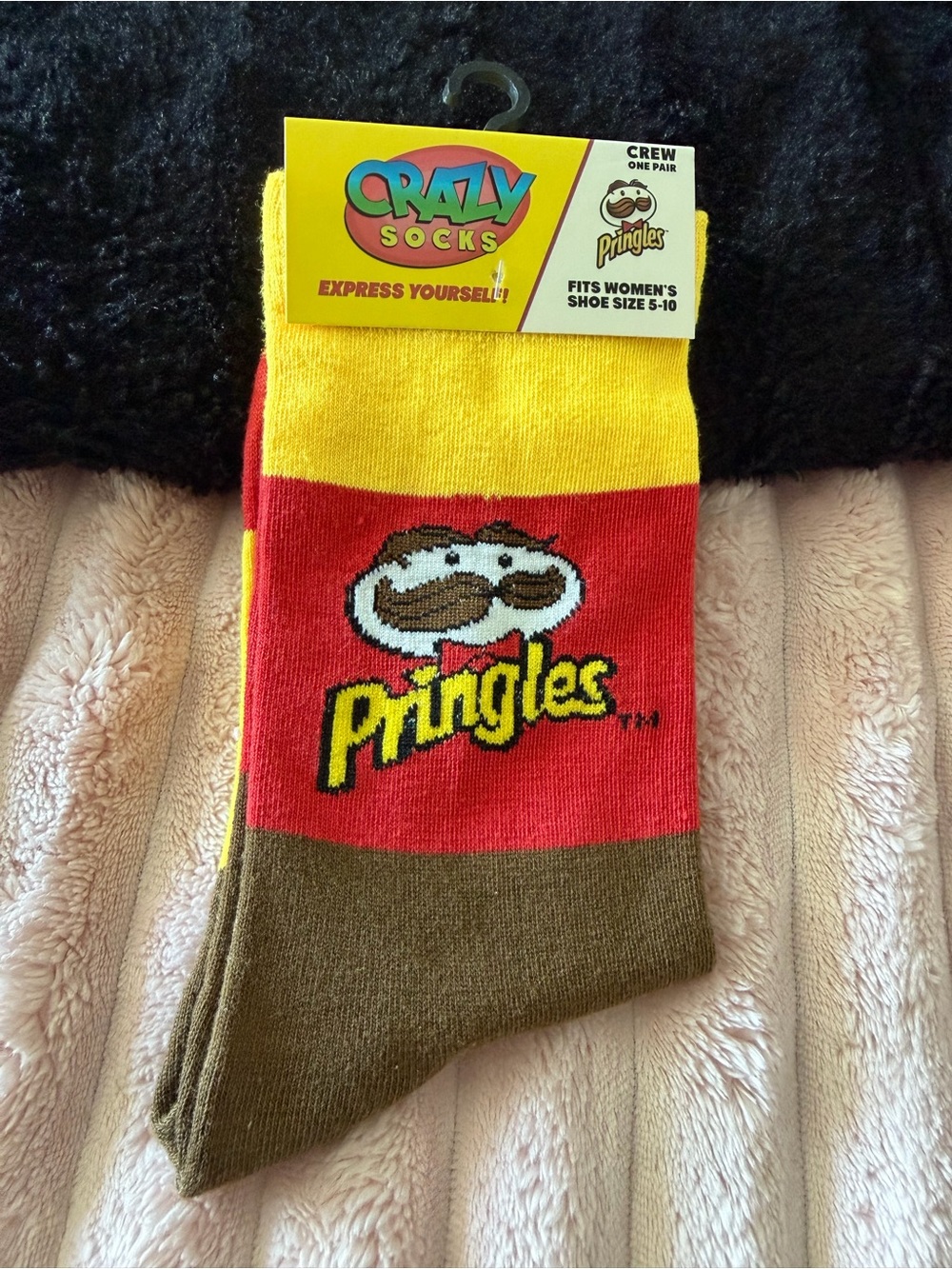 Original Penguin Pringles Crew Socks - Yellow/Red/Brown